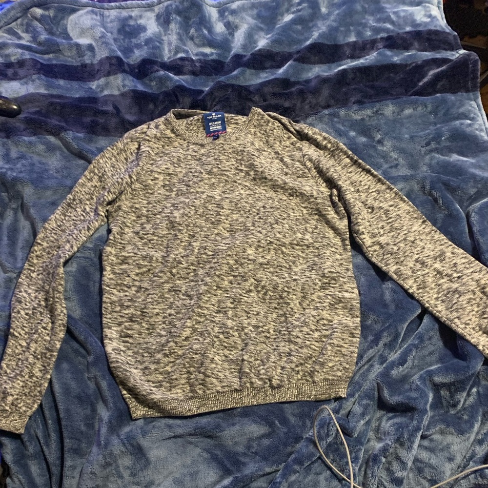 Tom Tailor large mens grey, black and white patterned sweater